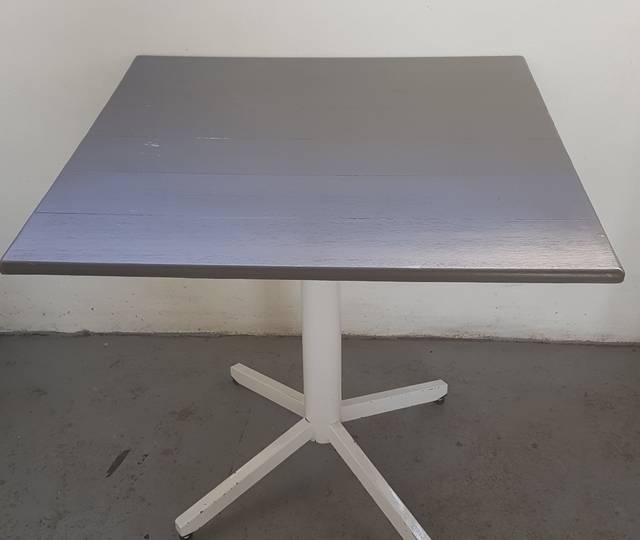 Fibreglass table top wood8x8 and base Restaurant 